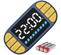 DOOMAY Timer digitale da cucina - Timer magnetico per conto alla rovescia, grande display LED da 3,6 pollici, 3 livelli di luminosità, 4 livelli di volume, 4 allarmi per bambini, scuola, aula, casa e