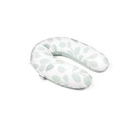 Doomoo Cuscino per allattamento e gravidanza Buddy - 180 cm con rivestimento in jersey di cotone biologico, con sottile imbottitura in microperle EPS Oeko-TEX® Standard 100, Aqua Leaves Green