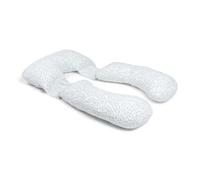 DOOMOO Cuscino XXL, cuscino per gravidanza e allattamento, cotone biologico e certificato Oeko-Tex, Made in Europe, evolutivo con piccolo cuscino smontabile, Mini Leaves Green