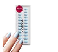 DOONAILS Press On Nails - Set di 30 unghie finte in gel morbido, blu baby, forma arrotondata blu, per unghie da incollare, copertura completa di qualità da salone - unghie finte corte in gel morbido