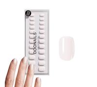 DOONAILS® Set di 30 unghie a pressione Pillow Talk Square Shape Off White - Unghie da incollare, copertura completa in qualità da salone - French Nails Soft Gel Extra Short - Naturali e piacevoli da