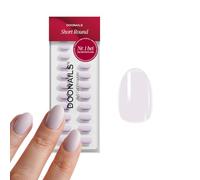 DOONAILS® Set di 30 unghie finte in gel morbido lilla, corte e rotonde, 15 misure, 7-14 mm, lunghezza 14 mm