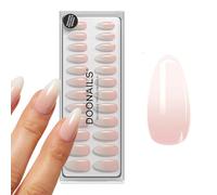 DOONAILS - Soft Gel Press On Nails Set da 30 Baby boomer Almond Form Ombre - Unghie da incollare Full Cover in qualità da salone - Finte unghie Soft Gel Medium - Naturale e piacevole al tatto