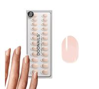 DOONAILS Soft Gel Press On Nails Set da 30 pezzi Classic French forma arrotondata unghie da incollare, copertura completa in qualità da salone, finte unghie in gel morbido, medio, naturale e piacevole