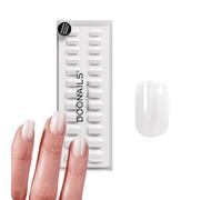 DOONAILS Soft Gel Press On Nails Set da 30 pezzi Marry Me Short Square Form Off Bianco Unghie da incollare Full Cover in qualità da salone finte unghie morbide in gel corti naturali e piacevoli da