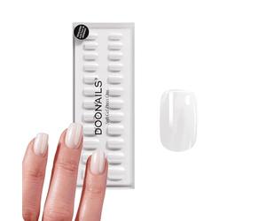 DOONAILS Soft Gel Press On Nails Set da 30 pezzi Marry Me Short Square Form Off Bianco Unghie da incollare Full Cover in qualità da salone finte unghie morbide in gel corti naturali e piacevoli da