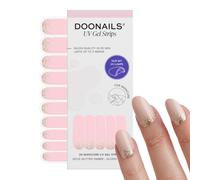 Doonails® - Strisce di gel UV con glitter oro ombre nude e gradiente glitter oro - Foglio per unghie UV indurente 20 strisce per 2 manicure - Durata fino a 14 giorni, senza Hema e vegane