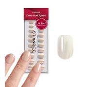 DOONAILS® Unghie press-on, quadrate, extra corte, set da 30 pezzi | Set di adesivi in gel morbido di qualità da salone, senza HEMA e vegani, 15 misure, 6-14 mm