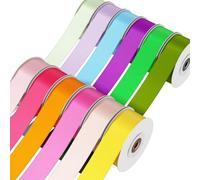 Dooozy Nastro di Raso, 12 Colori 25mm 20m Nastro Regalo in Tessuto Nastro Satinato per Confezioni Regalo, Evento Festivo, Decor di Nozze, Bomboniere, Regali Decor