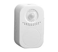 Door Chime, Smart Motion Sensor Alert, 3.3x2.0x1.4inch, Entry Welcome Alarm with Adjustable Volume, Wireless Easy-Install Design, Ideal for Apartment, Home, Shop and Store, White