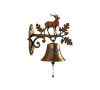 Door Christmas Bells, Farmhouse Welcome Bell, 7.09in Holiday Doorbell Decor, Santa Claus Reindeer Snowman Design, Festive Entryway Accent for Indoor, Outdoor Hanging, Garden Decoration, Christmas