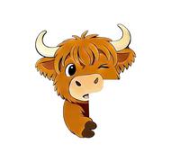 Door Frame Decor Waterproof - Adesivo Peeking Cow Design, Sign Decorations Home Bathroom, Hallway Inside Bedroom Bottom Entryway | Home Bathroom Hallway Inside Bedroom Bottom Entryway Housewarming