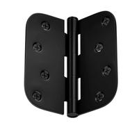 Door Hinges Black Matte - 4x4 Inch Iron Replacement Hardware for Doors | Heavy Duty Swing Support with Screws, Mounting Screws, Residential Hinge Set for Indoor Outdoor House Apartment Use