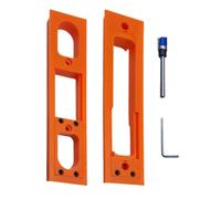 Door Jamb Hinge Jig, Router Template, Lightweight ABS Material, Anti-Slip Mounting Set, Easy Woodworking Installation, for Beginner Friendly, Orange Color, 9,06 x 2,17 x 0,98 pollici