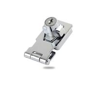 Door Lock with Keyed Safety Padlock for Drawer, Fits Shed Doors, 2.5 Inch Bright Chrome