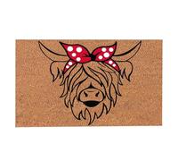Door Mat - Ĥighland cow Doormat Rug 40x60cm | Soft Absorbent Non Slip Polyester Floor Mat | Quick Dry Bathroom Kitchen Bedroom Entrance Rug Farmhouse Home Decor Carpet Gift