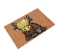 Door Mat - Ĥighland cow Doormat Rug 40x60cm | Soft Absorbent Non Slip Polyester Floor Mat | Quick Dry Bathroom Kitchen Bedroom Entrance Rug Farmhouse Home Decor Carpet Gift