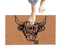 Door Mat - Ĥighland cow Doormat Rug 40x60cm | Soft Absorbent Non Slip Polyester Floor Mat | Quick Dry Bathroom Kitchen Bedroom Entrance Rug Farmhouse Home Decor Carpet Gift