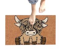 Door Mat - Ĥighland cow Doormat Rug 40x60cm | Soft Absorbent Non Slip Polyester Floor Mat | Quick Dry Bathroom Kitchen Bedroom Entrance Rug Farmhouse Home Decor Carpet Gift