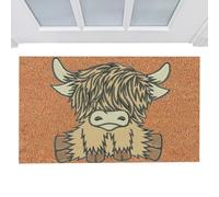 Door Mat - Ĥighland cow Doormat Rug 40x60cm | Soft Absorbent Non Slip Polyester Floor Mat | Quick Dry Bathroom Kitchen Bedroom Entrance Rug Farmhouse Home Decor Carpet Gift