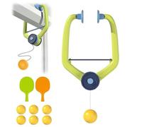 Door Ping Pong Game Over The Door, Hanging Table Tennis Trainer Portable Set with Racket and Balls, Portable Table Tennis Exerciser for Kids