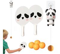 Door Pong Table Tennis Trainer - Practice Game with 2 Rackets and 5 Balls | Adjustable Doorway Paddle Ball Game for Boys Girls, School, Apartment, Home, Room or Break Area Fun and Skill Development