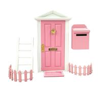 Door - Porta in legno, kit per porte dentate | Decorazione per scena in miniatura per esterni, Fairy Garden, decorazione per la casa delle bambole in miniatura 1:12