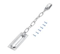 Door Security Chain Lock | Stainless Steel Guard for Home/Hotel/Apartment | Security Latch with Screws for Wooden Doors | 20cm Chain, Silver