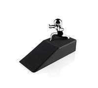 Door Stopper 2 Packs Heavy Duty Wedge Rubber Door Stop Door Stopper Decorative with Non-Slip Rubber Bases Door Stop Works On All Floor Types Brushed and Carpet