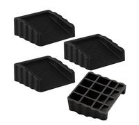 Door Stops, Rubber Wedge, 2.44x2.44x0.98 Inches Entryway Blocker, Non-Skid Two-Way Design with Strong Grip, 4-Piece Set for Anti-Theft Protection Security Safety Living Space Hotel Privacy Barrier