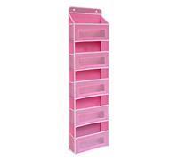 Door Storage Organizer - Hanging Shelf Compartments, Layered System with Reinforced Fabric, Space Saver, Closet Helper, Utility Holder for Arranging Clothes Toys Accessories and Household Items
