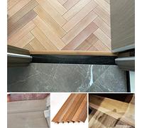 Door Strip Threshold Transition Strip Aluminum T Molding Floor Transition Strip 35.4 37.4 39.3 41.3 43.3 45.2 47.2 49.2 51.1 53 55 59 61 63 65 67 inch Long, Ground Gaps Cover Strips