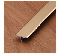 Door Strip Threshold Transition Strip Entry Golden Floor Transition Strip for Seams, T Model Self-Adhesive Alloy Floor Gap Trim Strips, Wood to Tile, Vinyl to Wood, Carpet to Tile