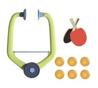 Door Table Tennis Game, Portable Starter Kit, 11.02x6.3 Inches Adjustable Trainer Set, Easy-Mount Net System, Lightweight Rackets Included for Kids Indoor Exercise, Training, Doorway