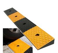 Door Threshold Ramp Rubber Curb Ramp for Sidewalk,2'' Non-Slip Driveway Ramps,Threshold Ramp for Loading Dock Car Scooter Bike Motorcycle,Wheelchair Ramp Black & Yellow