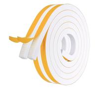 Door Weather Stripping, Adhesive Foam, Soundproof Insulation Strip, Flexible Sealing Edge, Strong Sticking Back, 16ft Black Roll, Excellent for Home and Garage Frames