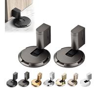Door Wedge Stopper, 2025 New Adjustable Magnetic Silent Door Stopper Wedge, Heavy Duty Door Stoppers, Windproof Anti-Slam & Silent, Easy Installation (Gray,4pcs)