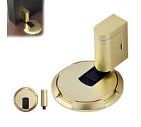 Door Wedge Stopper,2025 New Adjustable Magnetic Silent Door Stopper Wedge,No-Drill Installation,with Adjustable Height,Easy Installation for Home Office Doors (Brushed Gold,2PCS)