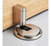 Door Wedge Stopper,2025 Upgrade Magnetic Door Stopper,Adjustable Door Holder,Punch-Free Ground Suction Technology,Invisible Silent Doors Stopper Door Stoppers for Bottom Doors (Silver)