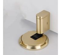 Door Wedge Stopper,2025 Upgrade Magnetic Door Stopper,Adjustable Door Holder,Punch-Free Ground Suction Technology,Invisible Silent Doors Stopper Door Stoppers for Bottom Doors (Gold)