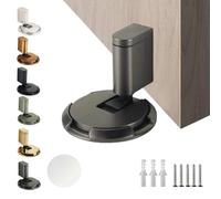 Door Wedge Stopper, Door Stop Floor, Magnetic Door Stop, Door Stopper Floor Self-Adhesive, Heavy Door Holder, Mechanical Floor Door Stopper Adjustable No Drilling (D)