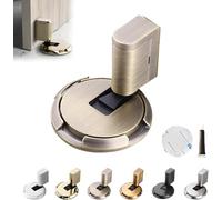 Door Wedge Stopper, Magnetic door stopper wedge, Mechanical Floor Door Stoppers, No-Drill Installation, Adjustable Height, Silent & Secure Mechanical Stopper for Home, Office Doors (Bronze)