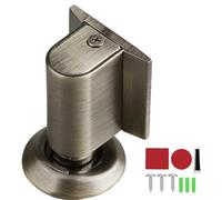 Door Wedge Stopper, Magnetic Doors Stopper for Bottom of Doors, No Drill Invisible Doorstops for Inside, Heavy Duty Magnetic Door Catch Holder to Keep Open (Bronze)