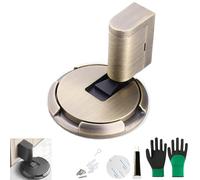 Door Wedge Stopper - No Drill & Easy Installation,Windproof Silent Secure Floor Stopper,Indoor Door Catch Holder with Self-Adhesive & Screws for Home/Bedroom/Office