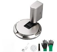 Door Wedge Stopper - No Drill & Easy Installation,Windproof Silent Secure Floor Stopper,Indoor Door Catch Holder with Self-Adhesive & Screws for Home/Bedroom/Office