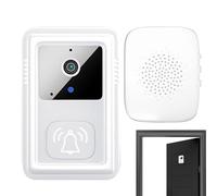 Doorbell Camera, Smart Wifi Buzzer, Hd Night Vision Camera, Adhesive Mount, Security Equipment, Renters, Homeowners, Parents with Children, Front Door Protection, 3.35x2.09x0.94 Inches