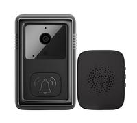 Doorbell Camera, Smart WiFi Viewer, 3.35x2.09x0.94 Inches High Definition Security Device, Night Vision Monitoring Equipment with Adhesive Mount for Renters Homeowners Parents and Young Children