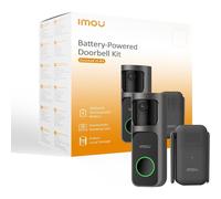 Imou doorblell 2s 2k kit campanello wi-fi wireless, batteria 5000mah, lente 2,3mm, campo visivo 166