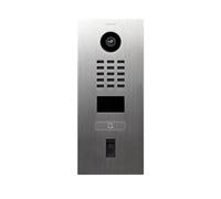 DoorBird D2101FV Fingerprint 50 IP Videocitofono in acciaio inox V2A | Videocitofono con 1 pulsante di chiamata, lettore di impronte digitali, RFID, video HD, sensore di movimento