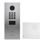 DoorBird - KIT D2102V + A1061W - Portiere video IP 2 Campanelli D2102V INOX + Campanello Argento